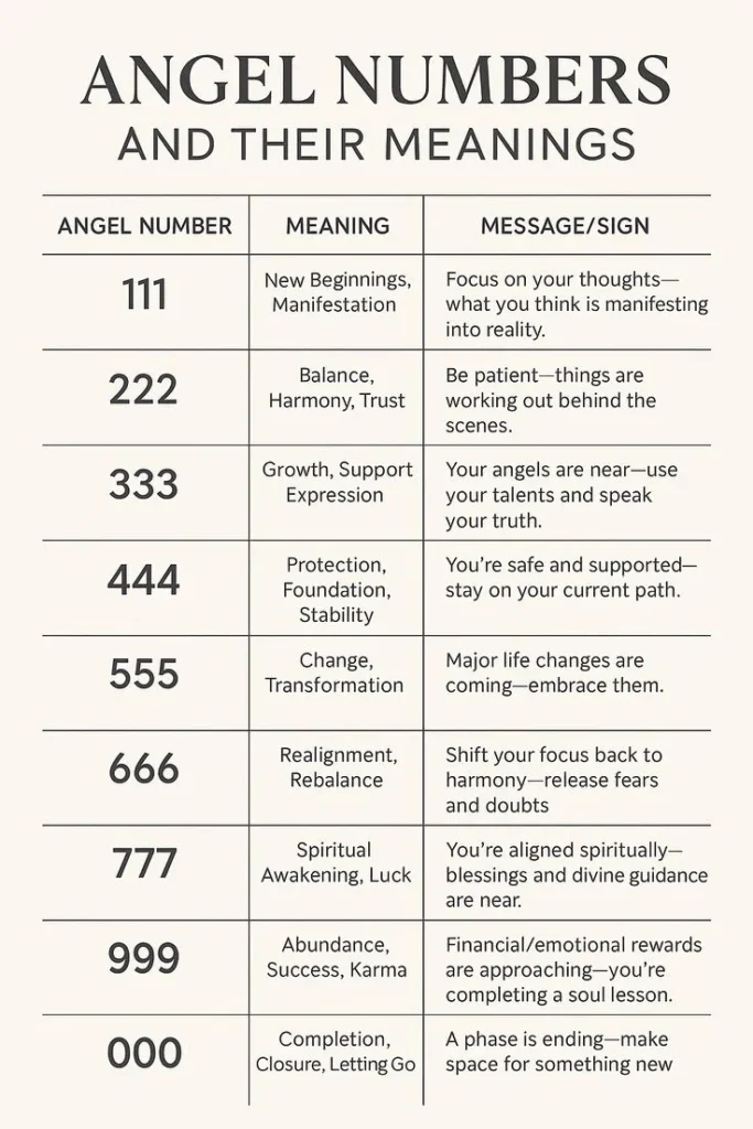 angel numbers meaning