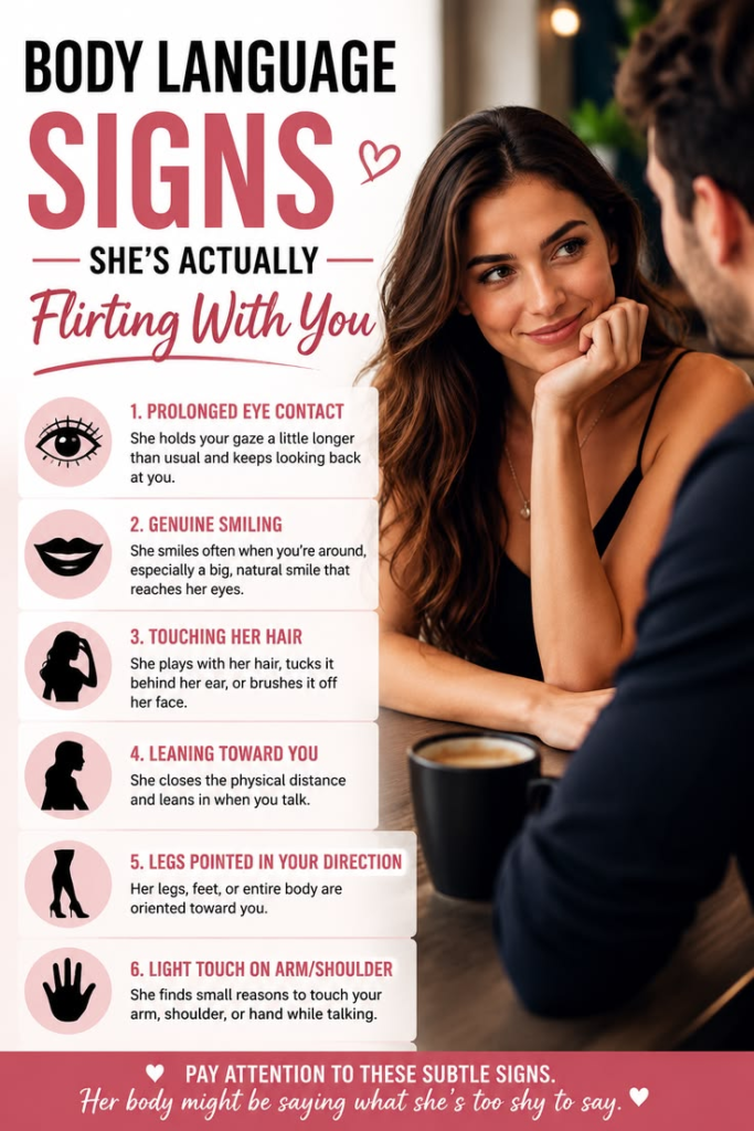 body language signs of flirting